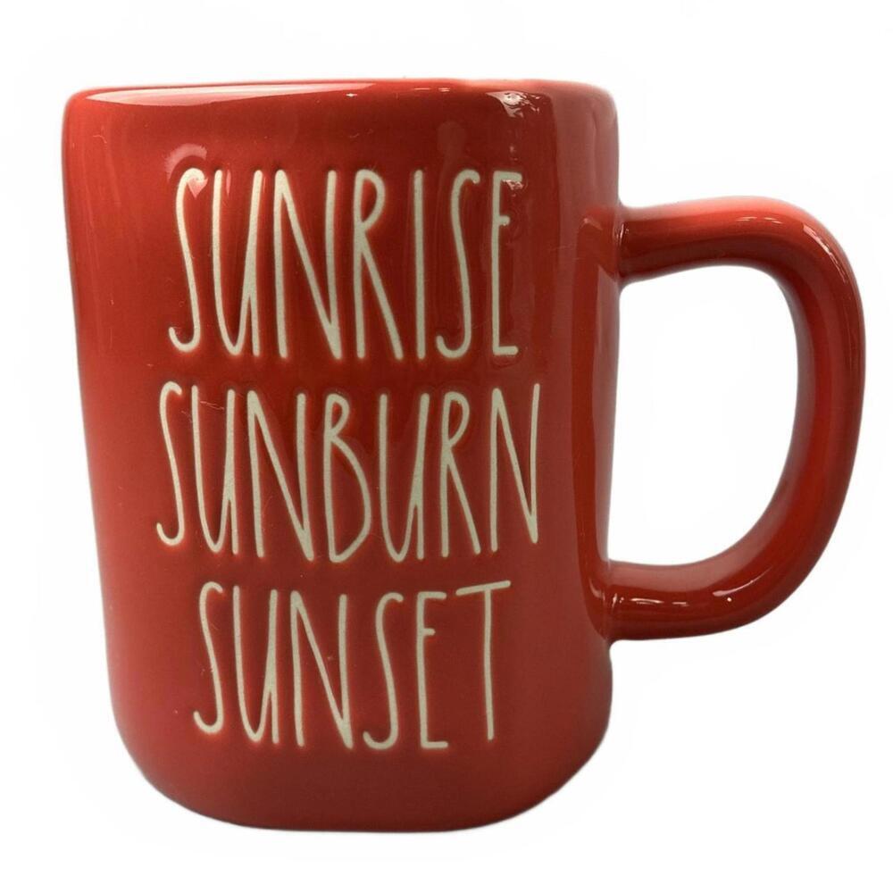 Rae Dunn Mug - Orange Ceramic Beachy Sunrise Sunburn Sunset